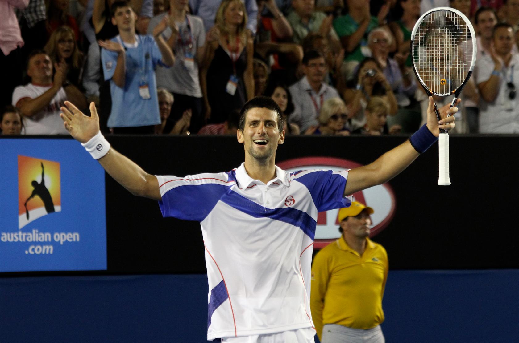 Novak Đoković na Australian Openu 2011.